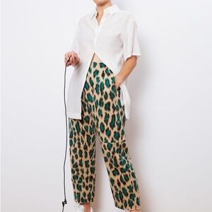 MM6 Maison Margiela Animal Print Wide Leg Pants Size 38 US 2